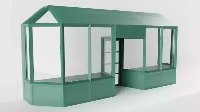 Romantic Shop Front Low-poly 3D model
