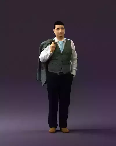 Man in three-piece suit 0787