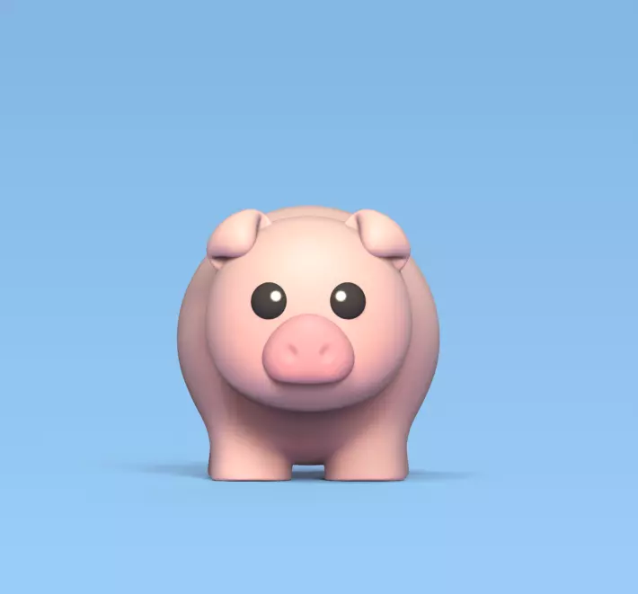 Cartoon Pig 3D print model