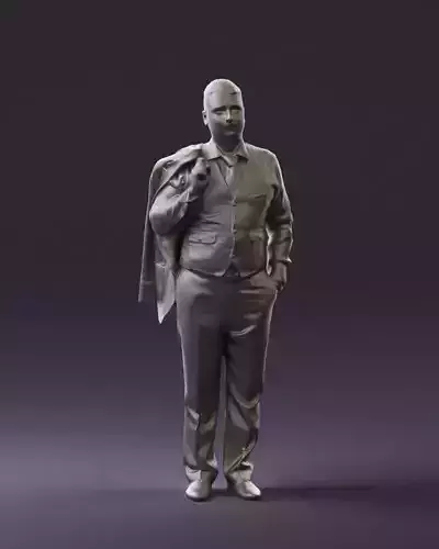 Man in three-piece suit 0787 3D Print Ready