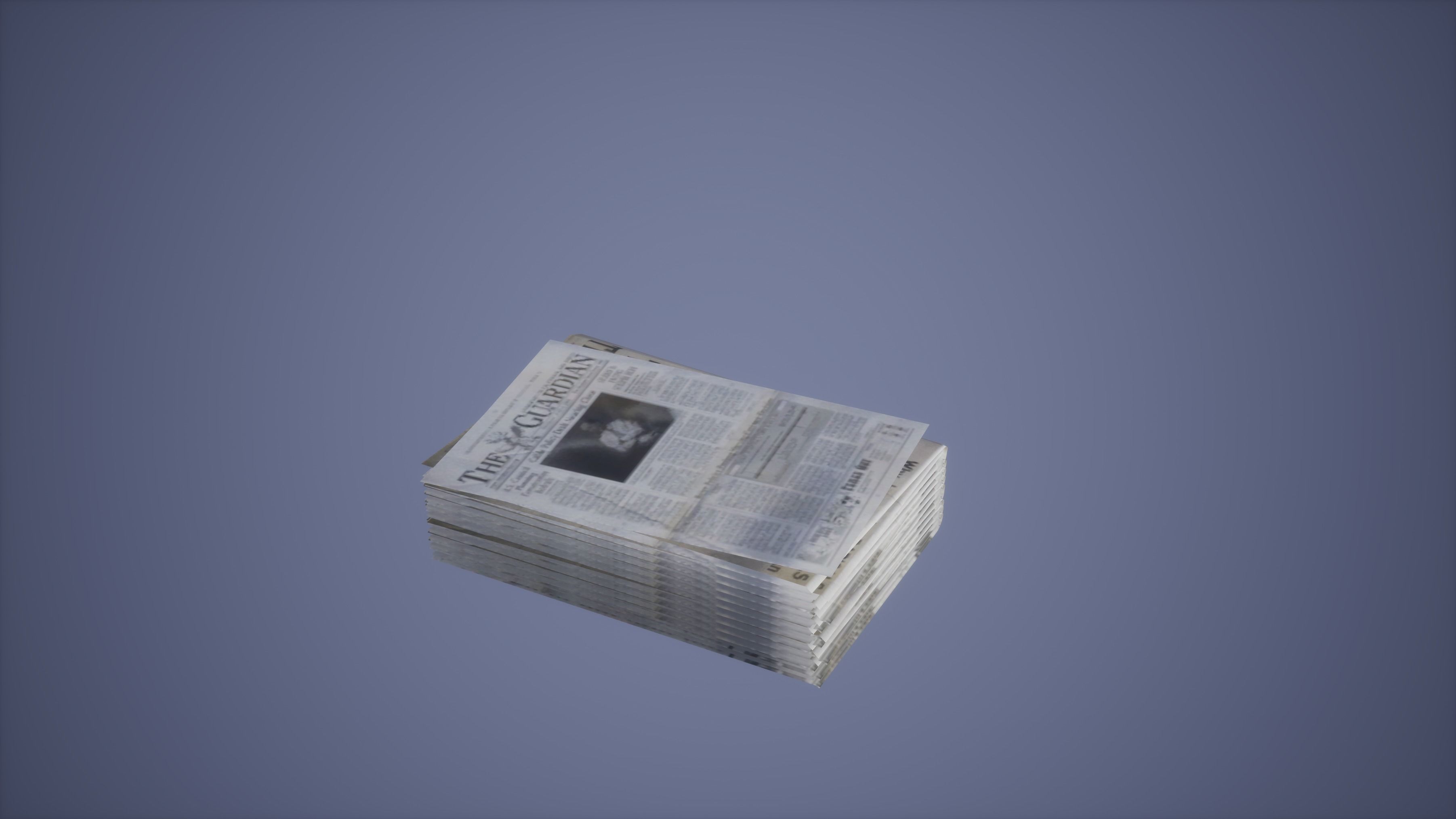 News paper Stand Set Low poly Game Ready  Low-poly 3D model_3