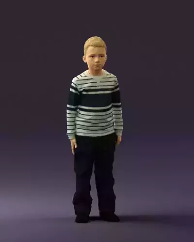 Kid in white blue blouse 0812