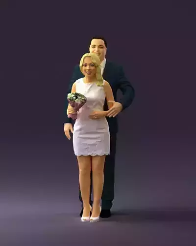 Man and woman with flovers 0806