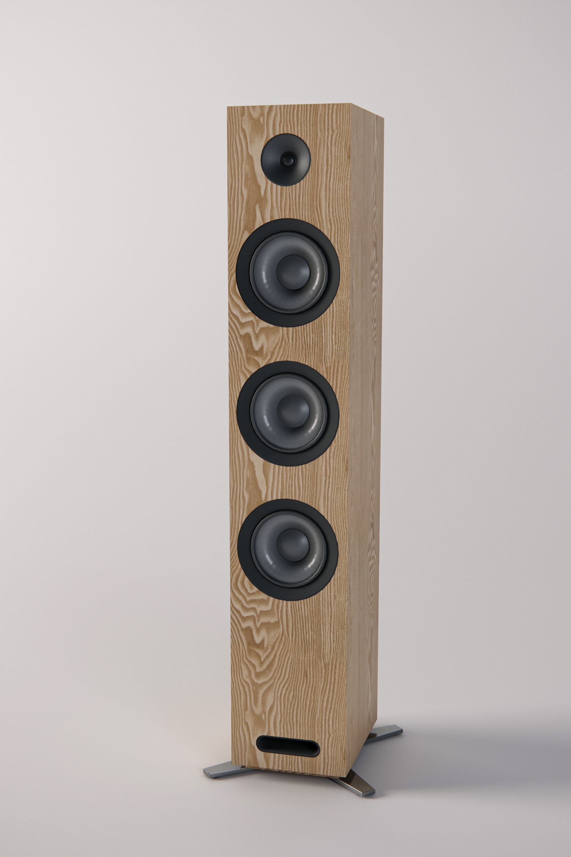 Set of speakers Low-poly 3D model_5