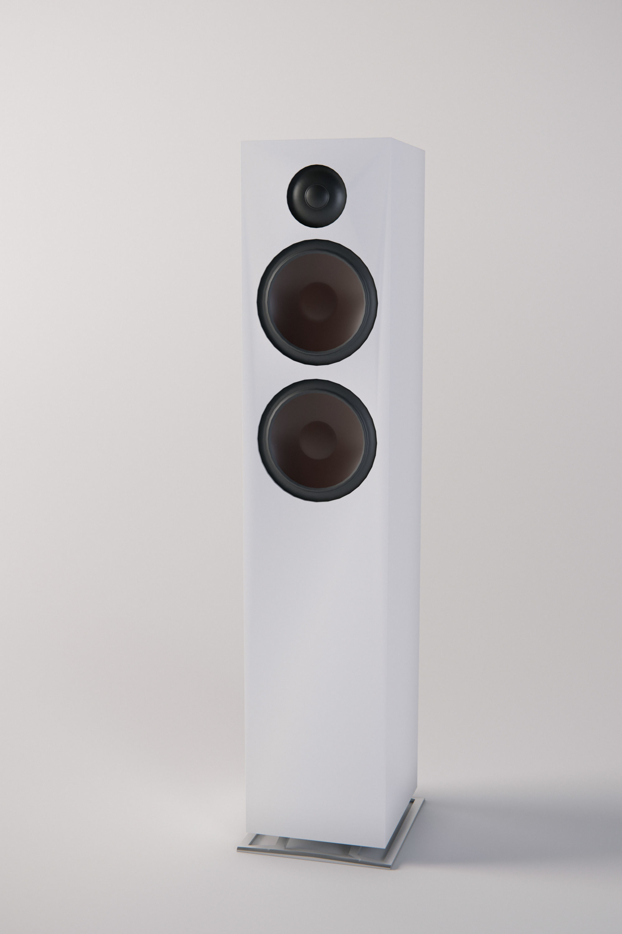 Set of speakers Low-poly 3D model_11