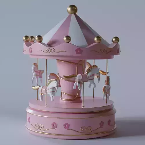 Musical  carousel 3D model