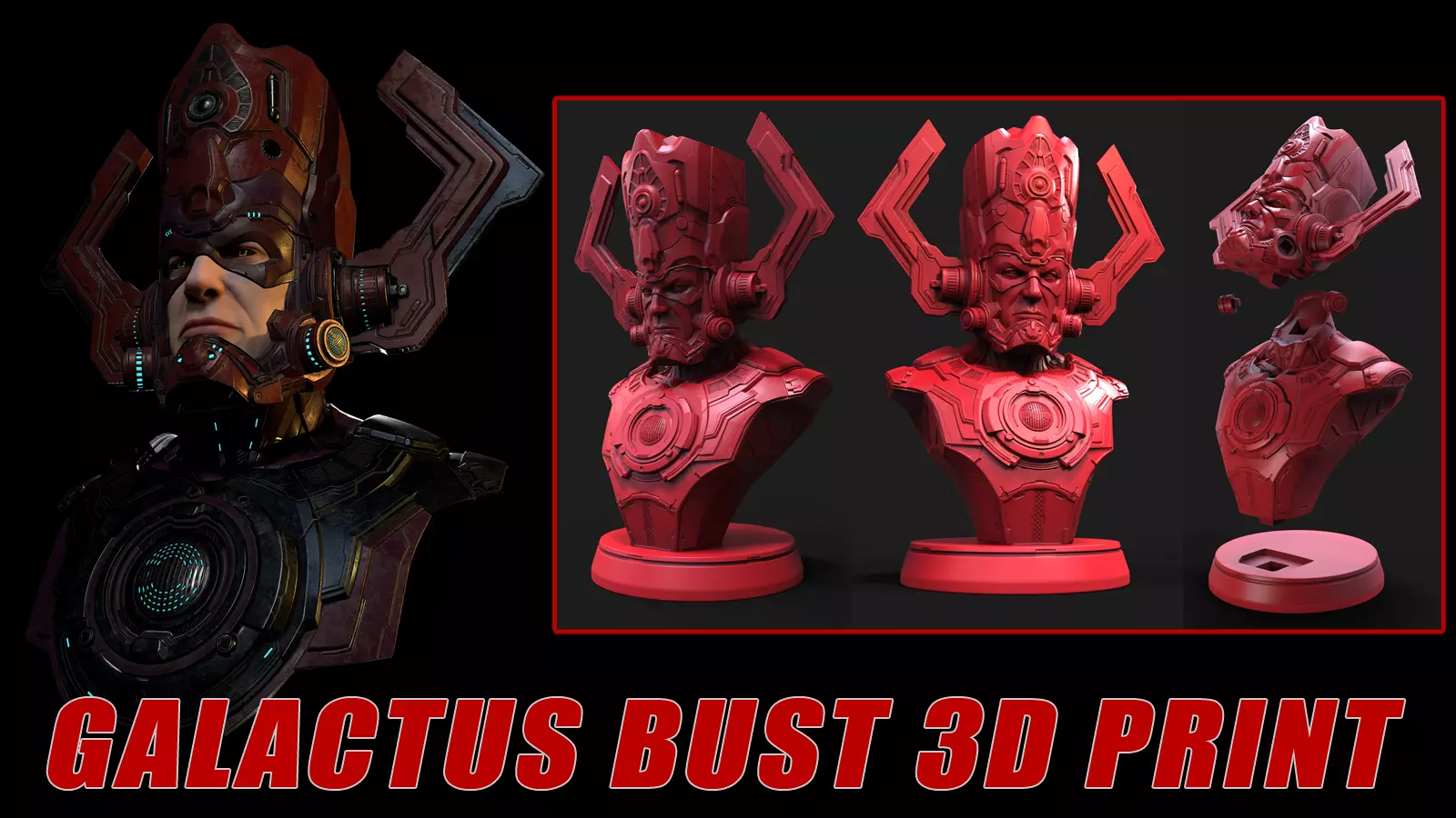 Galactus Bust 3D Print 3D print model