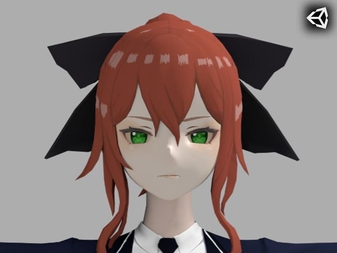 Anime Low-Poly Character Low-poly 3D model
