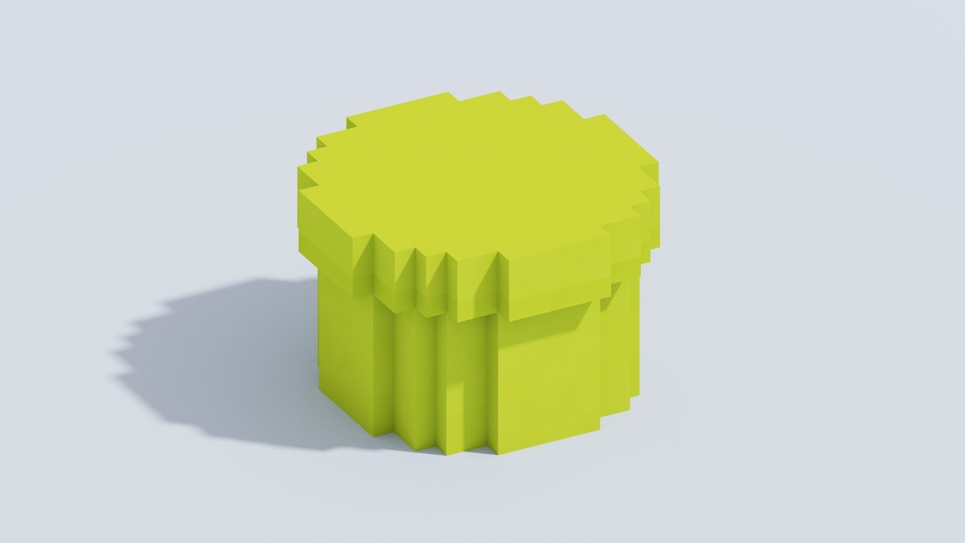 Voxel Round Box T1 Low-poly 3D model_0