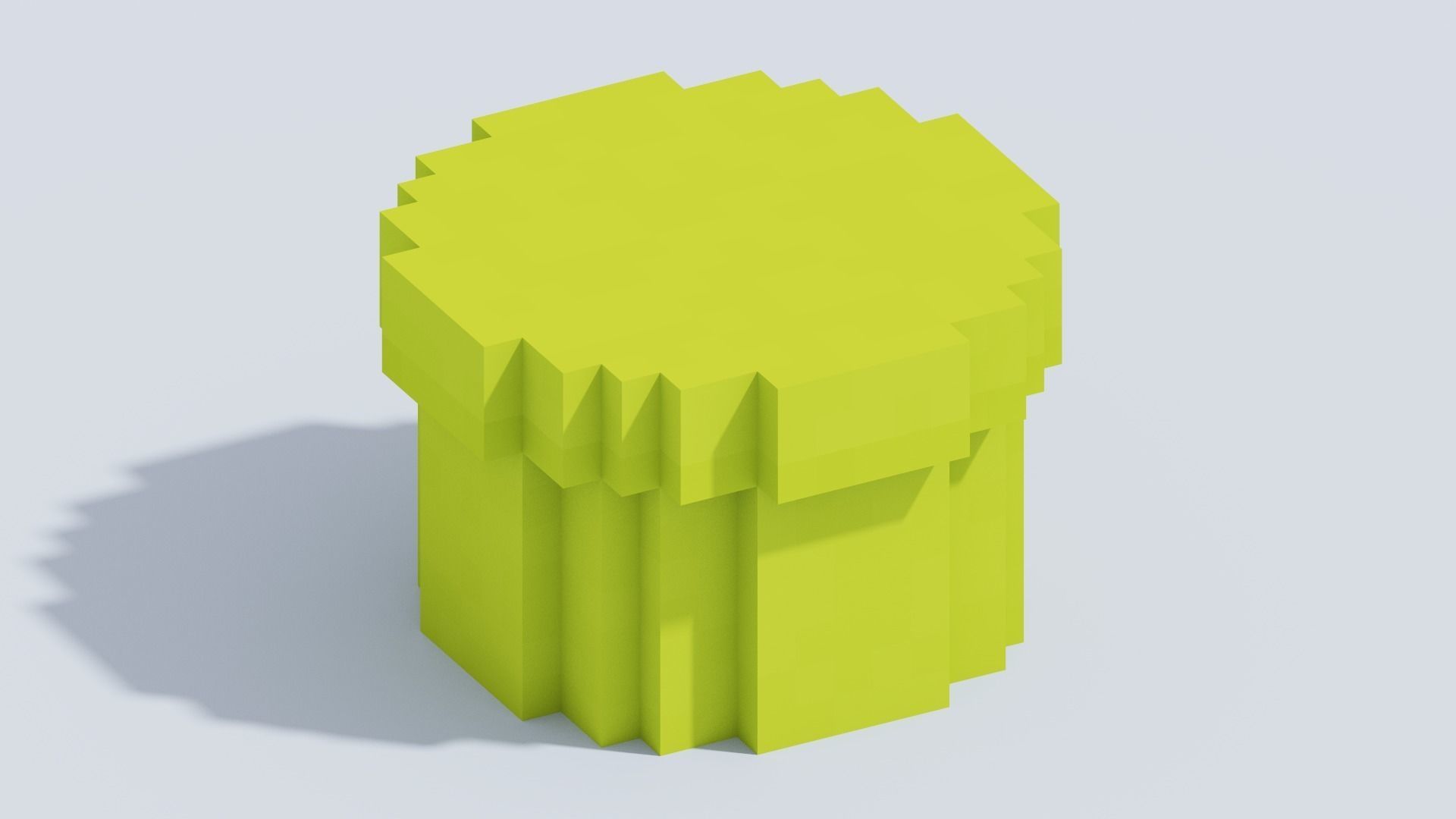 Voxel Round Box T1 Low-poly 3D model_2
