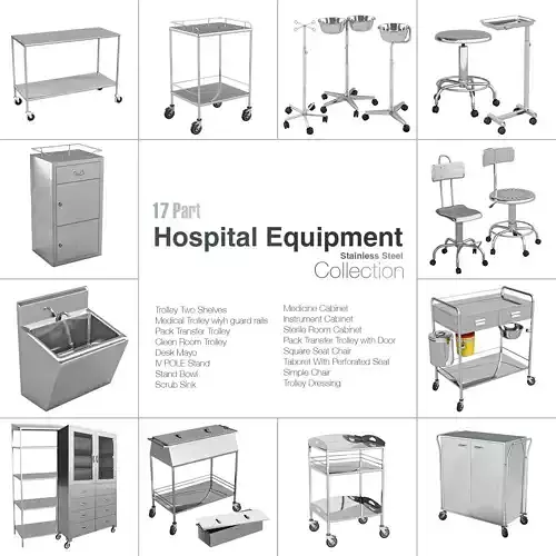 Hospital Equipment Collection 3D model