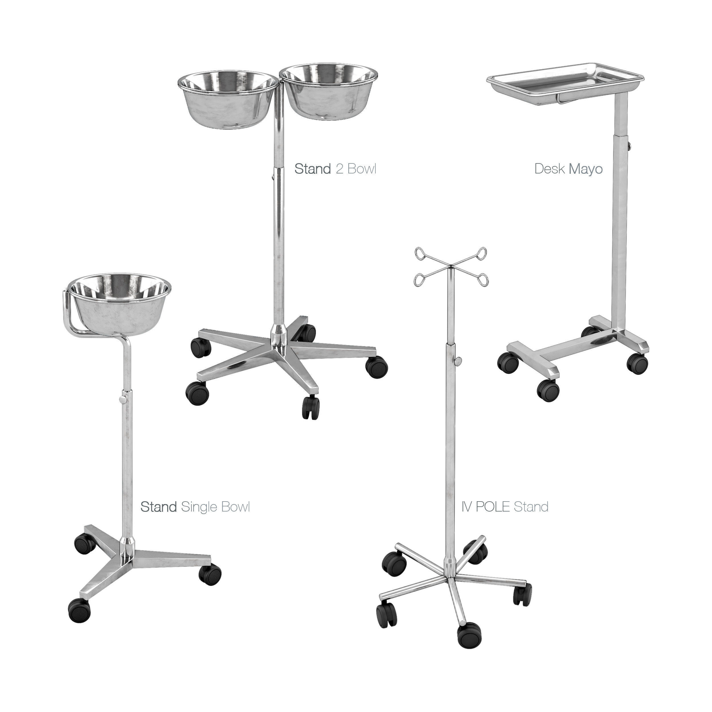 Hospital Equipment Collection 3D model_4