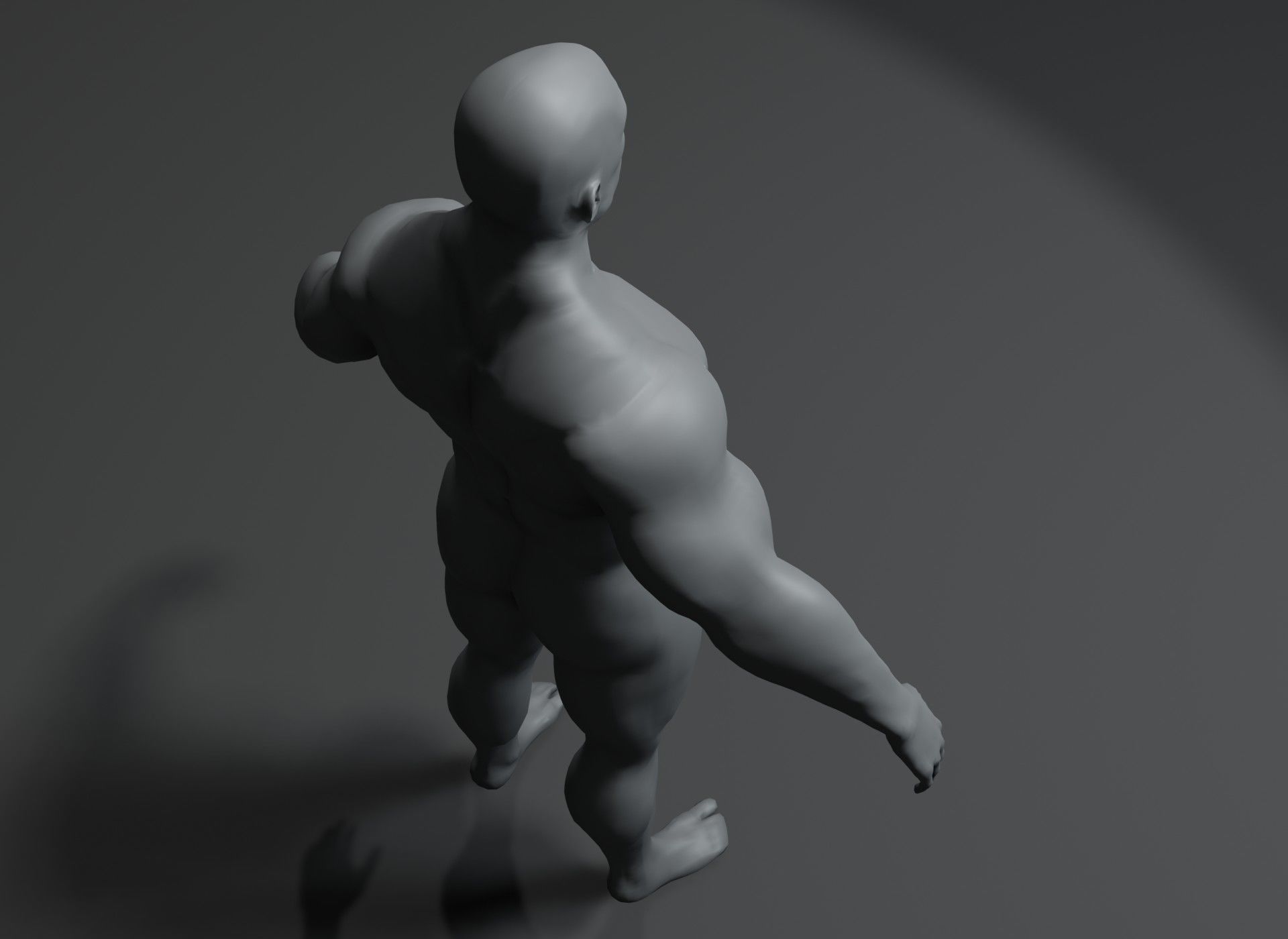 Superhero Muscular Human Male Female Body Base Mesh 20k Polygons 3D Model Collection_14