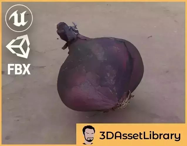 Red Onion 3D Scan for Unreal and Unity and FBX