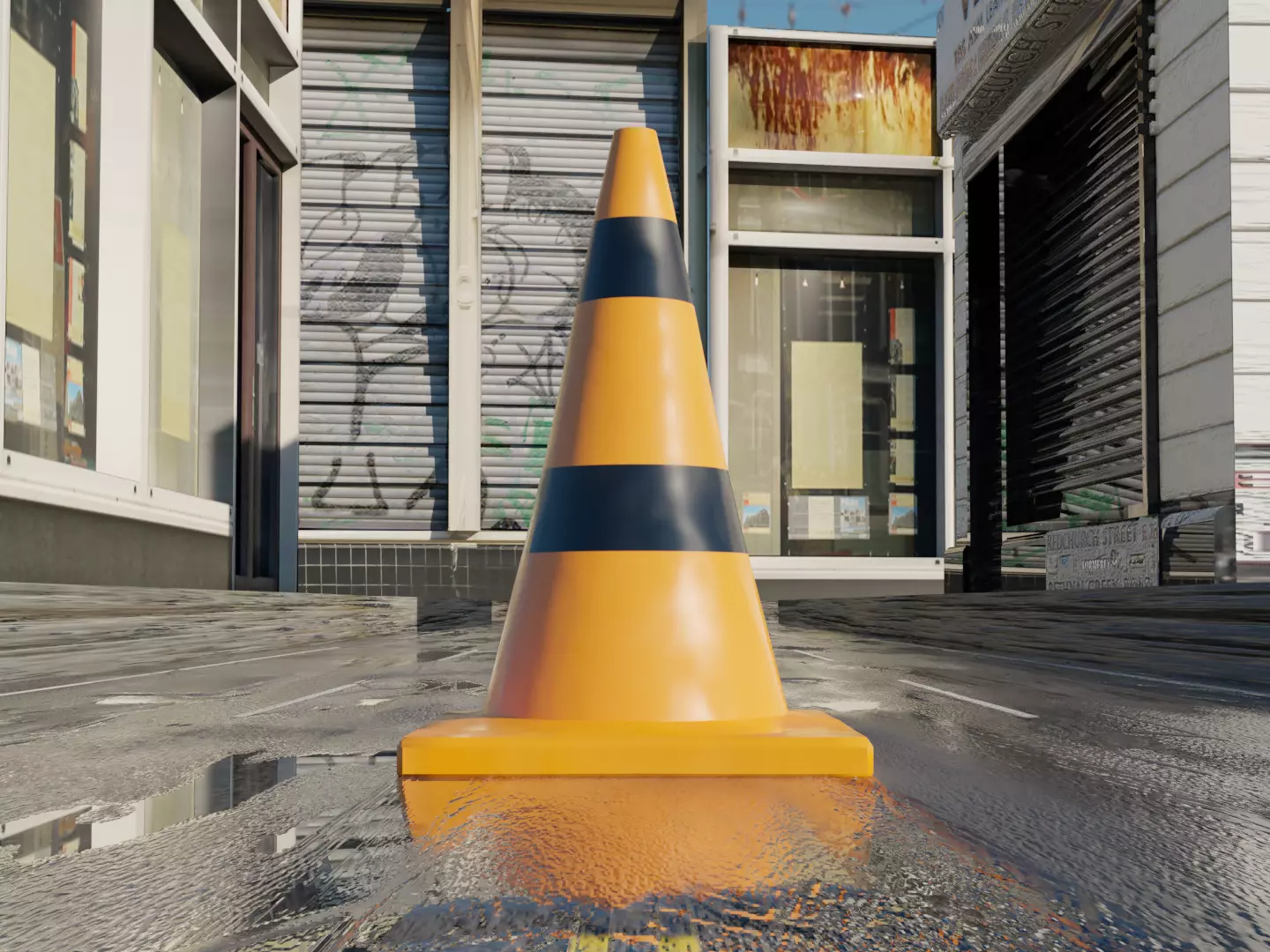 Traffic cone Free 3D model