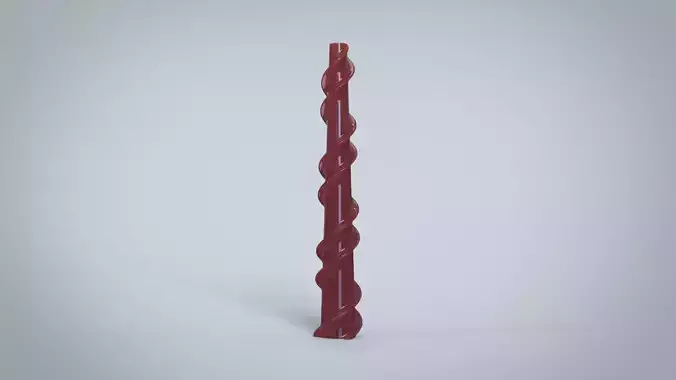 Spiral candle silicone mold 3D print model