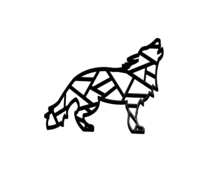 Wall Art Wolf 3D print model_2