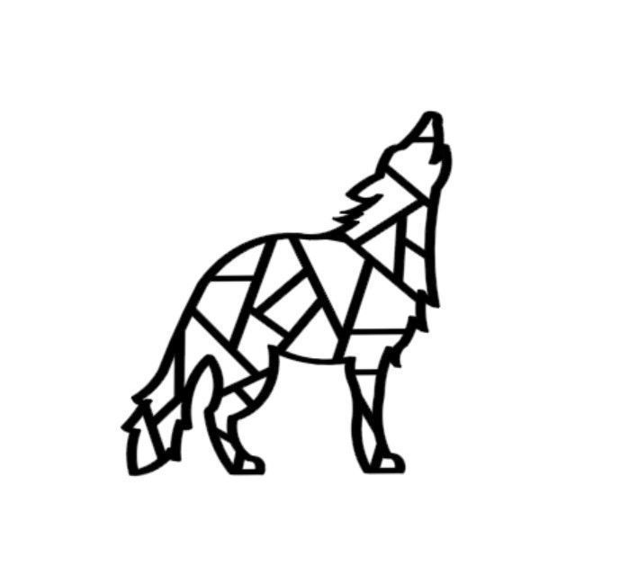 Wall Art Wolf 3D print model_1