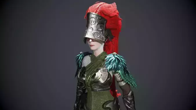 Adema female character in armor