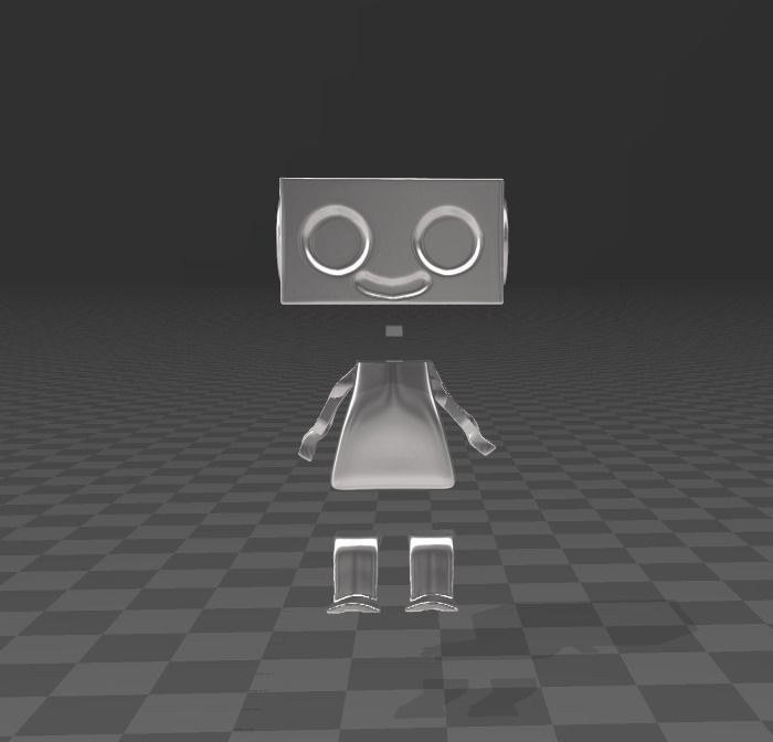 robot flowerpot top 3D print model_2