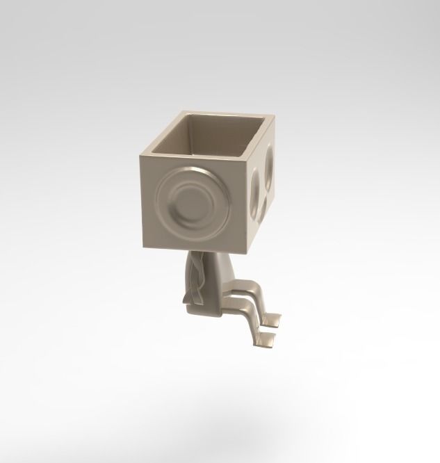 robot flowerpot top 3D print model_1