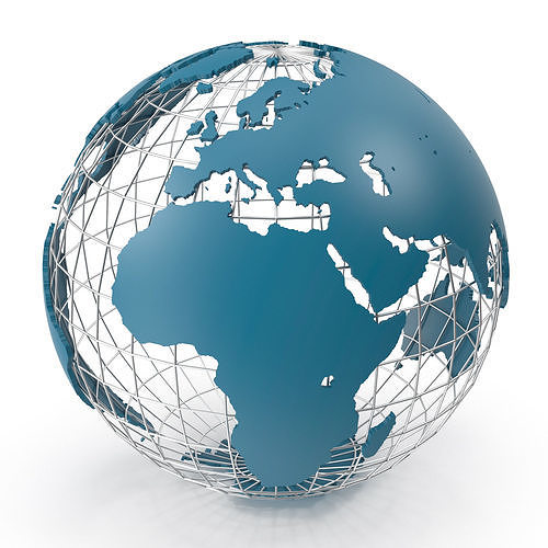 World globe wire 3D model