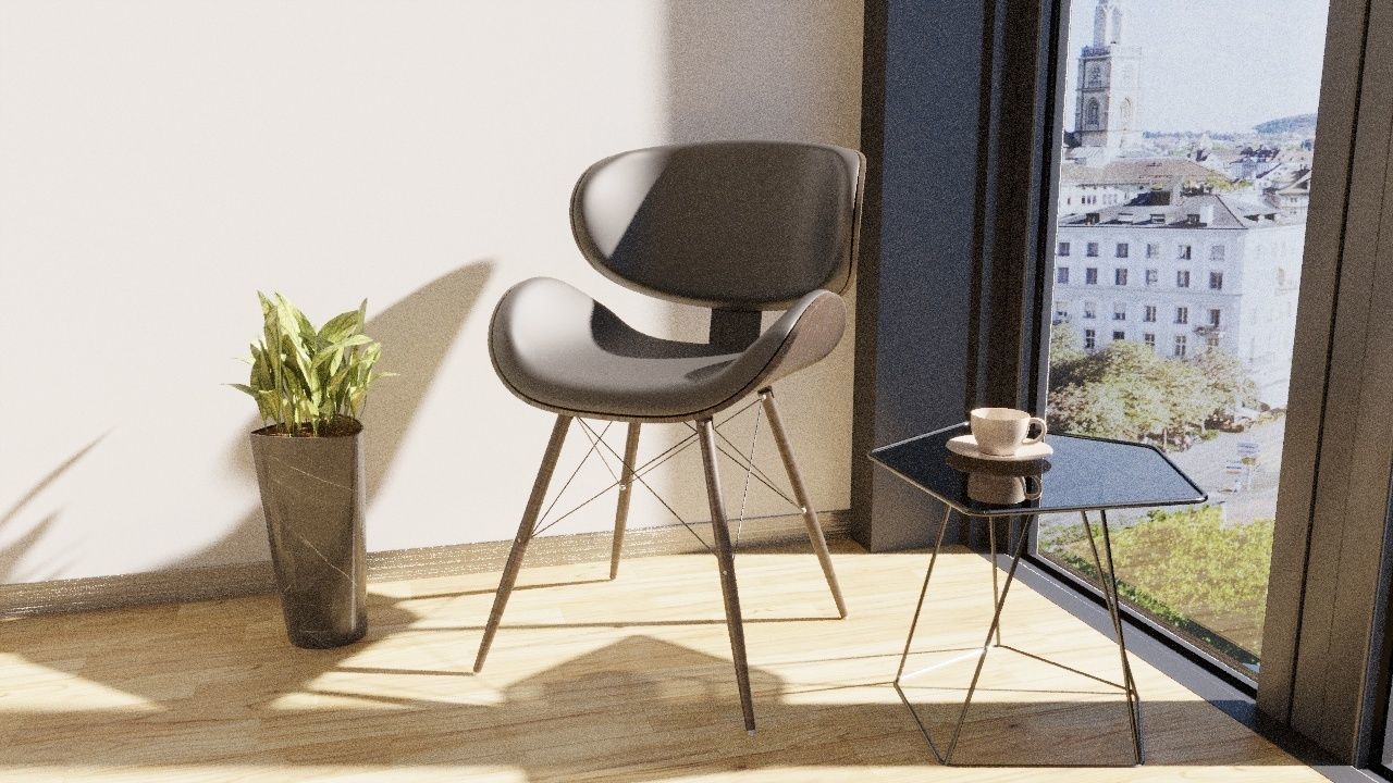 Armchair chair 3D model_1