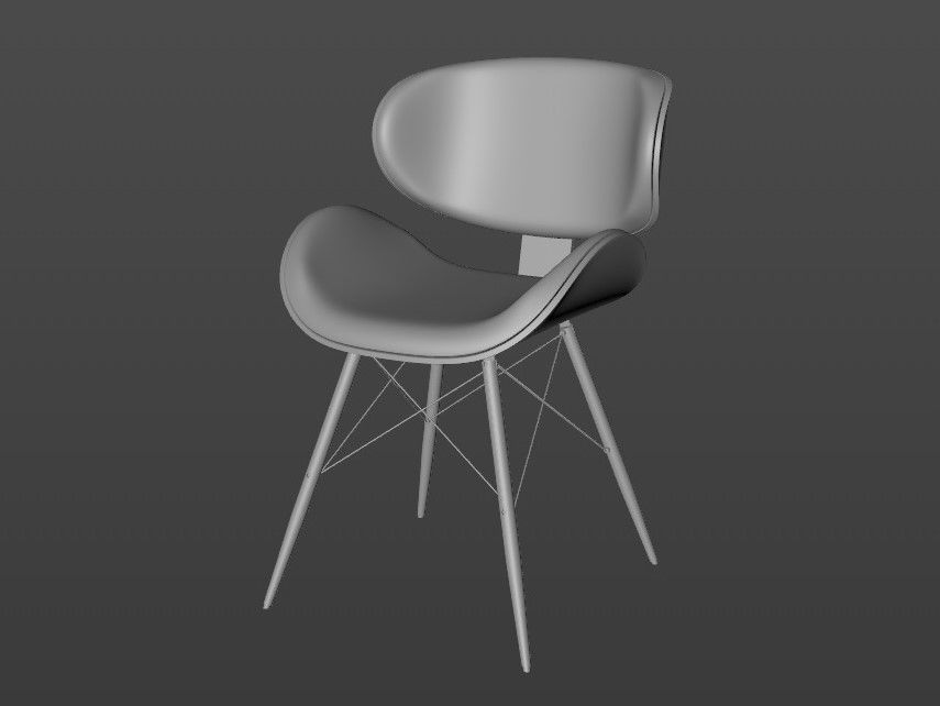 Armchair chair 3D model_4