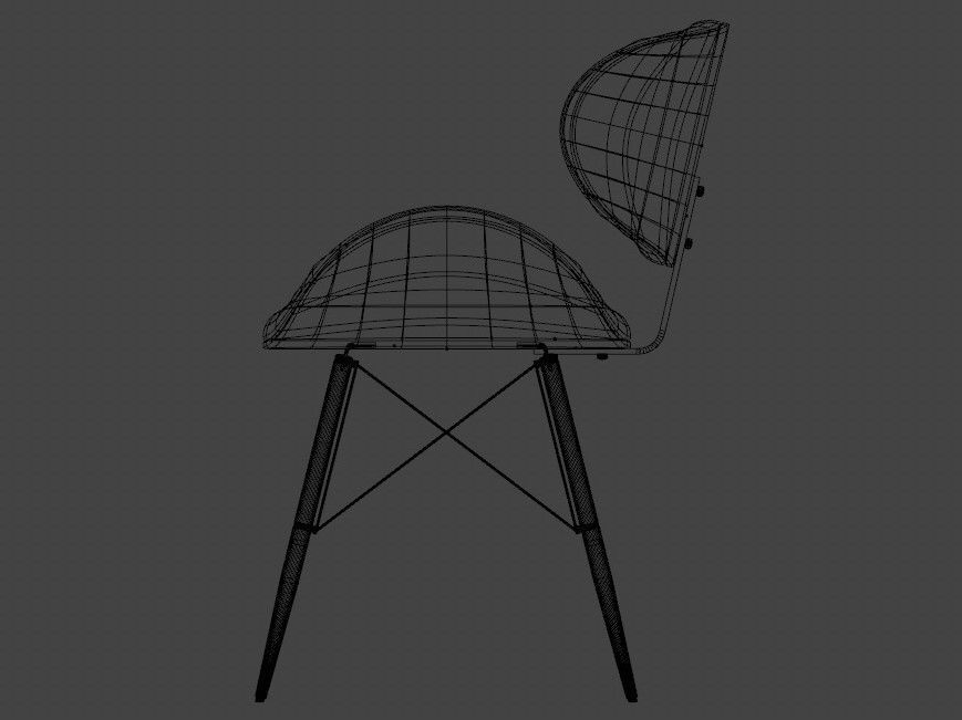 Armchair chair 3D model_6