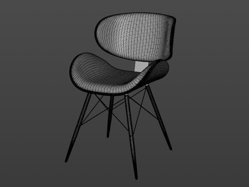 Armchair chair 3D model_5