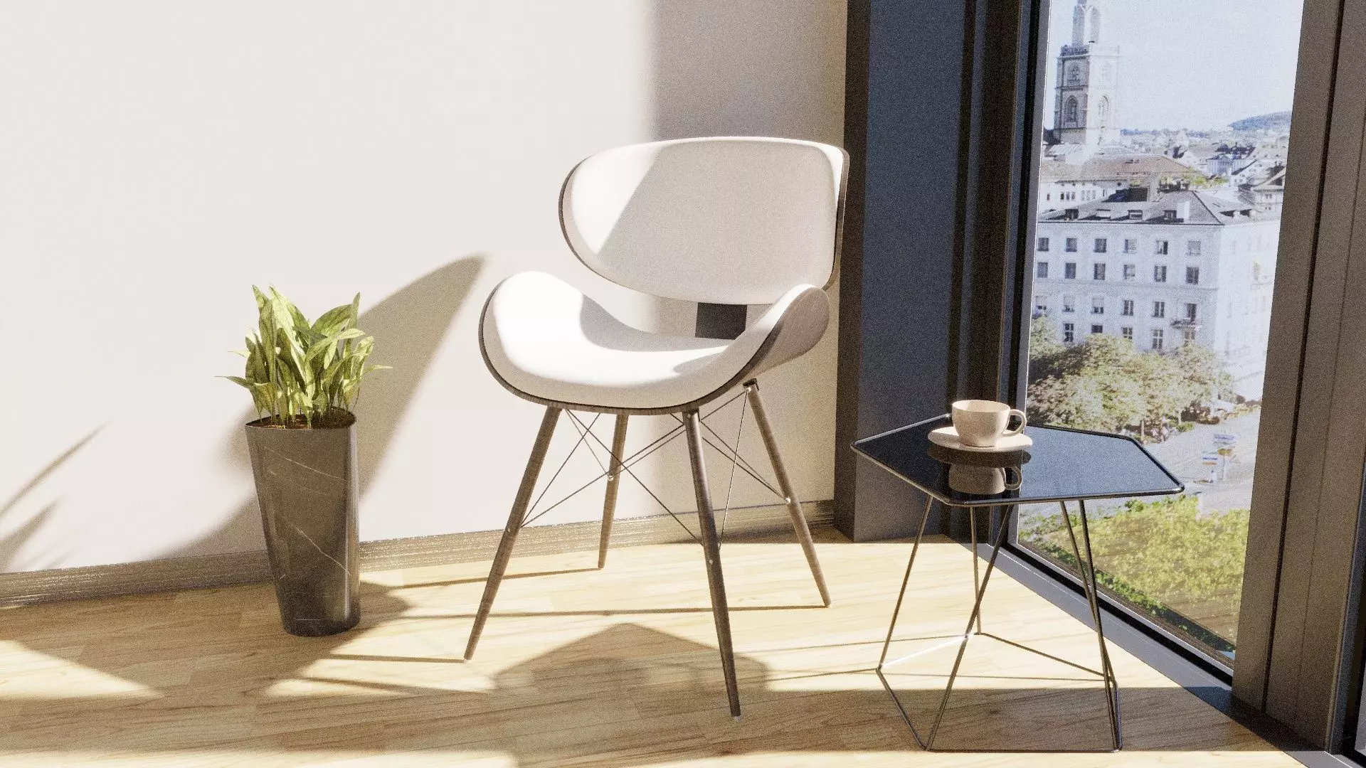 Armchair chair 3D model_0