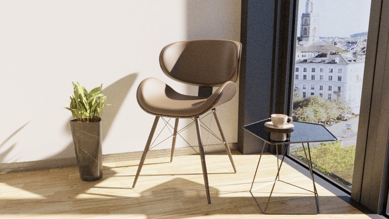 Armchair chair 3D model_2