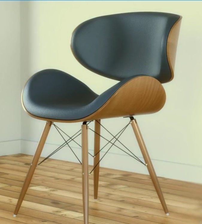 Armchair chair 3D model_3