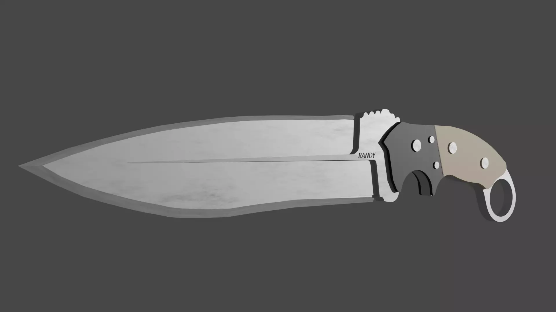 RANDY KNIFE Free low-poly 3D model