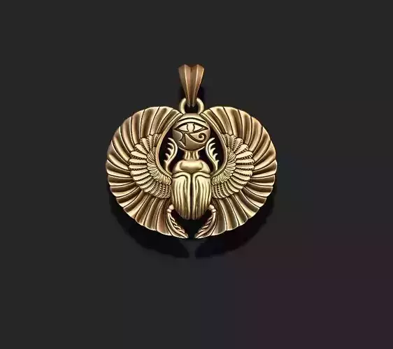 Egyptian scarab pendant 3D print model