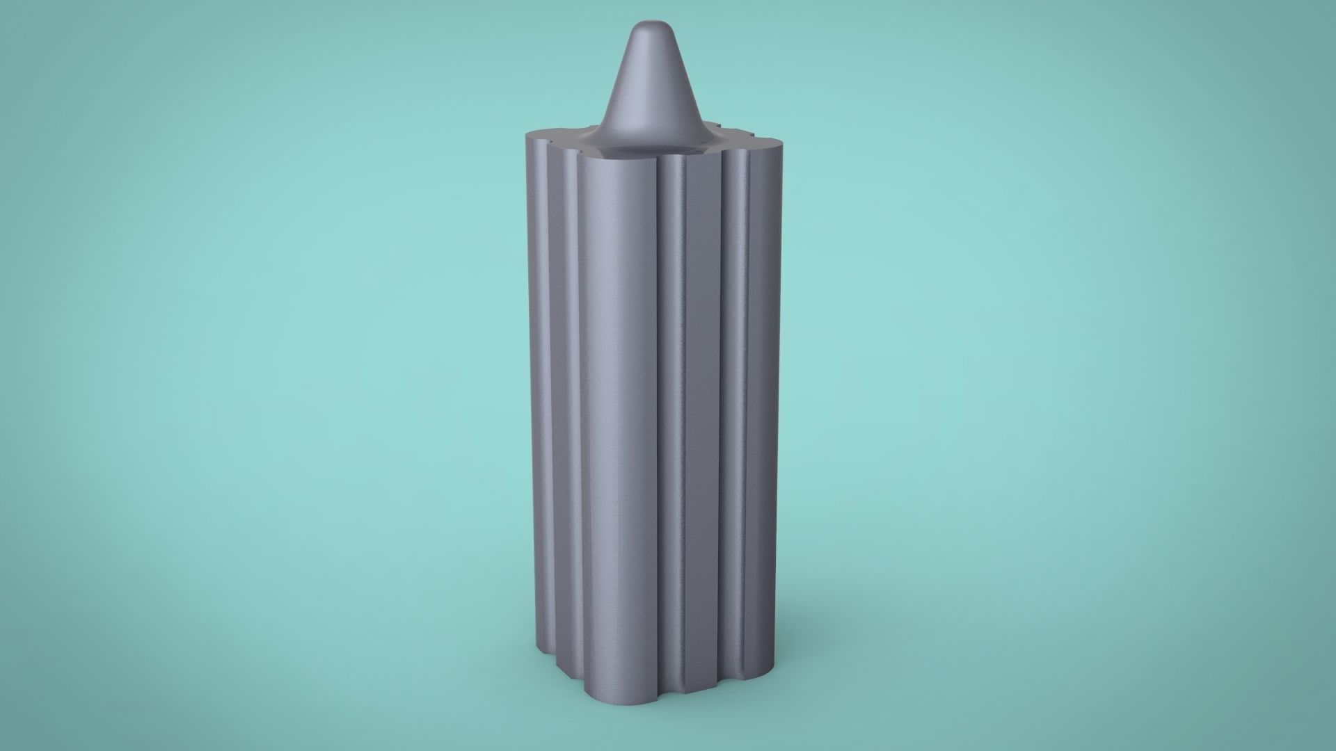 Columnar candle silicone mold 3D print model_4