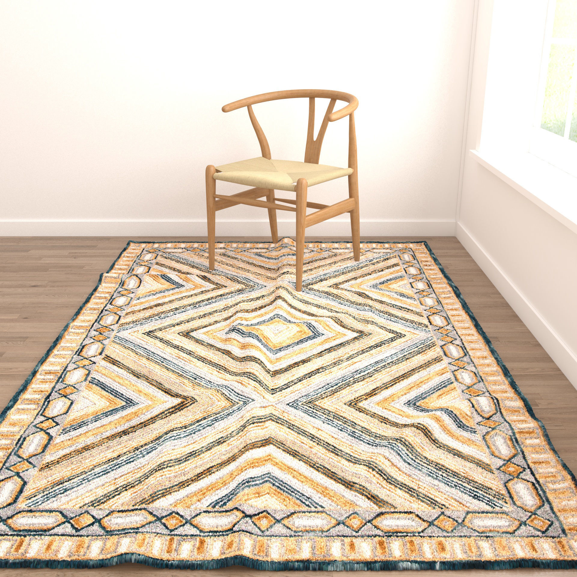 Rugs No 177 Low-poly 3D model_5