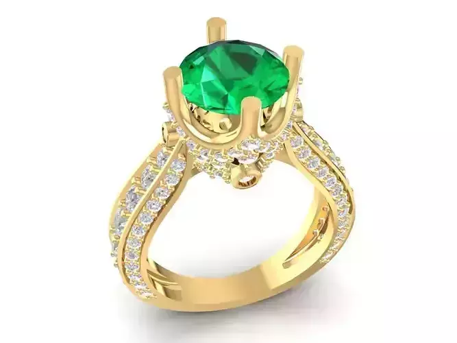 Emerald Green Gemstone Ring 1178