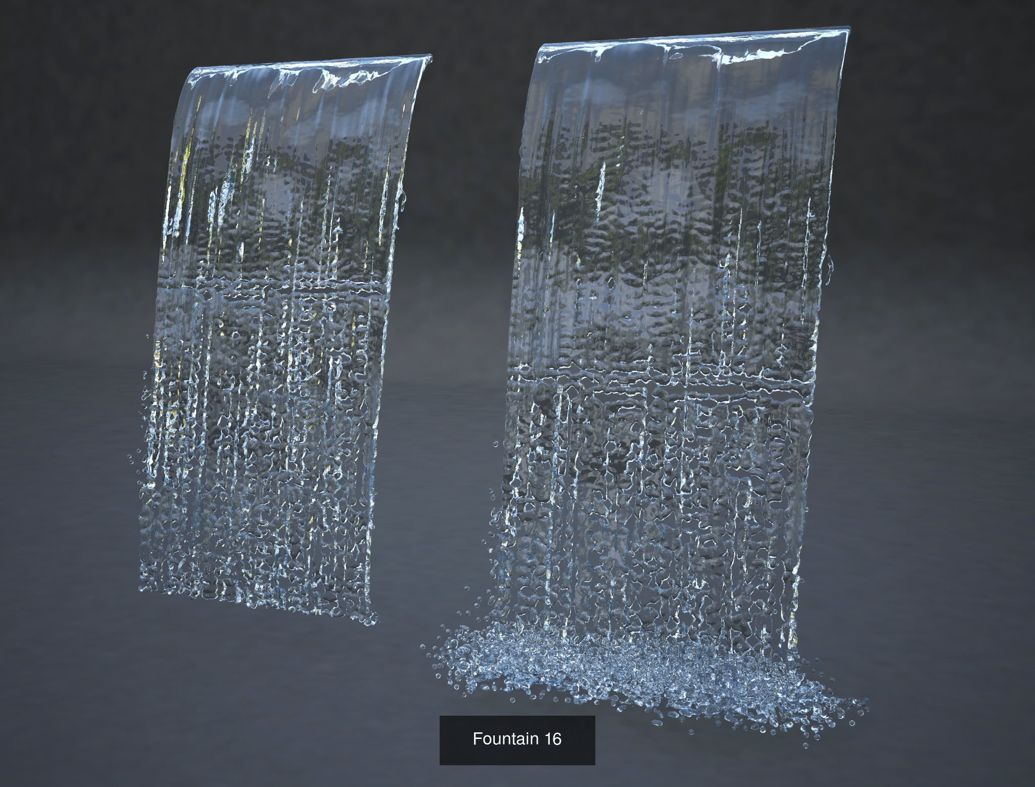 fountains waterfall 3D Model Collection_1