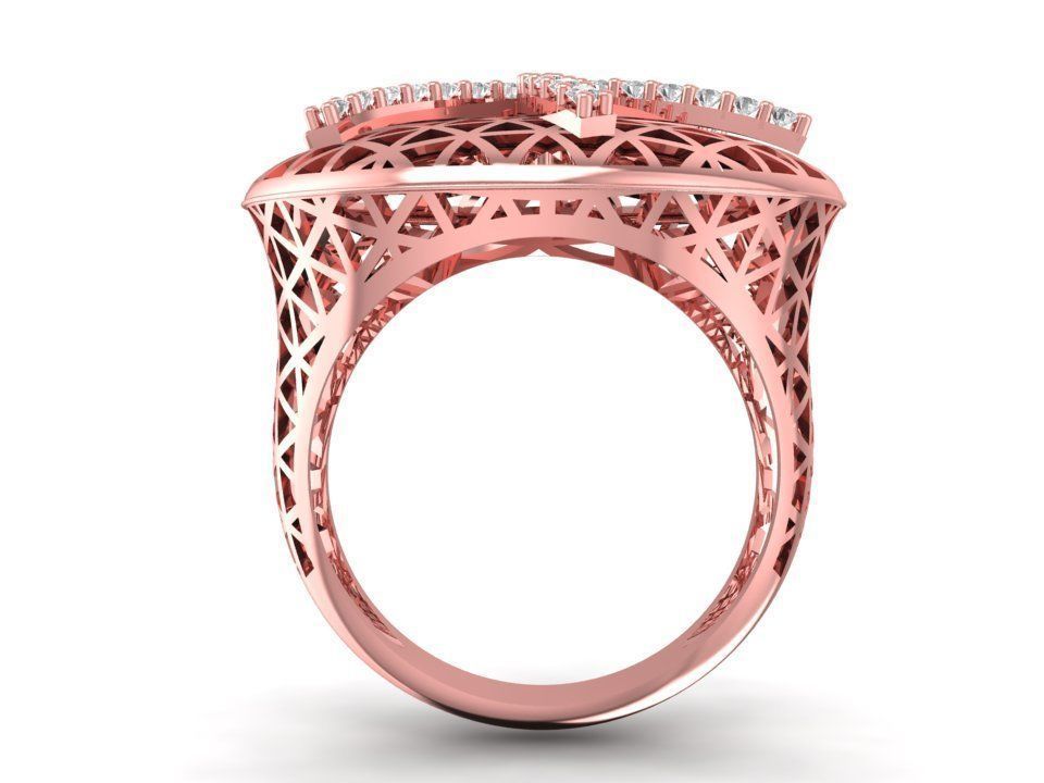 3D Model Geometric Lattice Jewelry Set Ring Pendant Earring 1192 3D print model_4