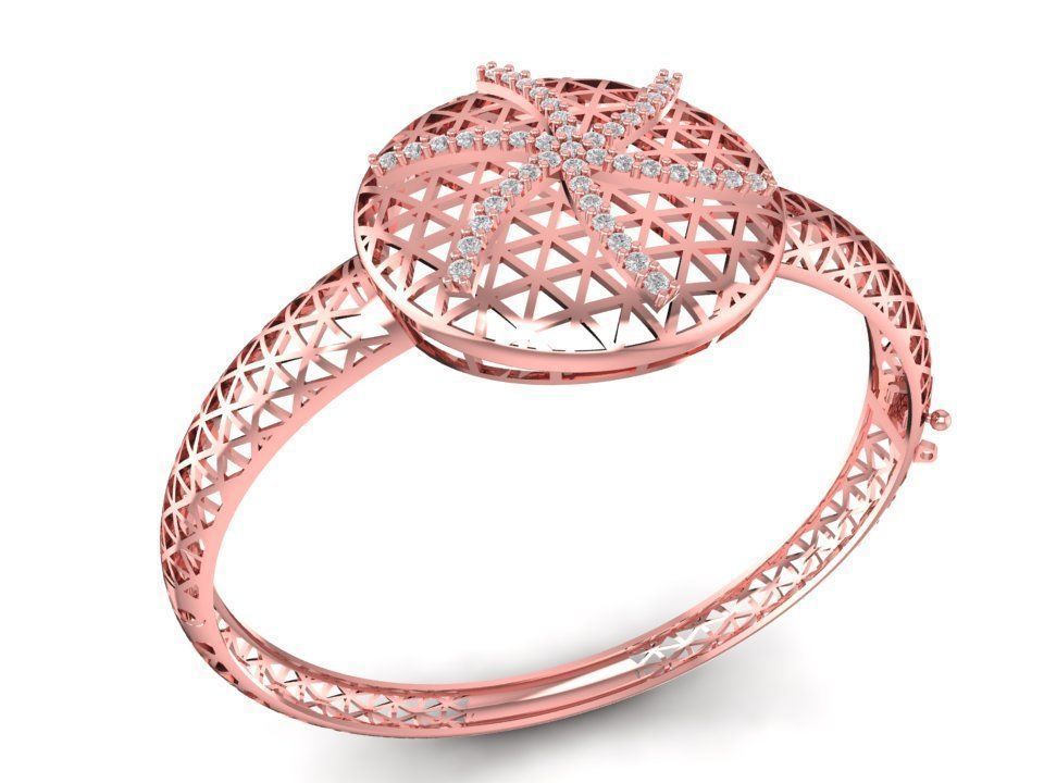 3D Model Geometric Lattice Jewelry Set Ring Pendant Earring 1192 3D print model_1