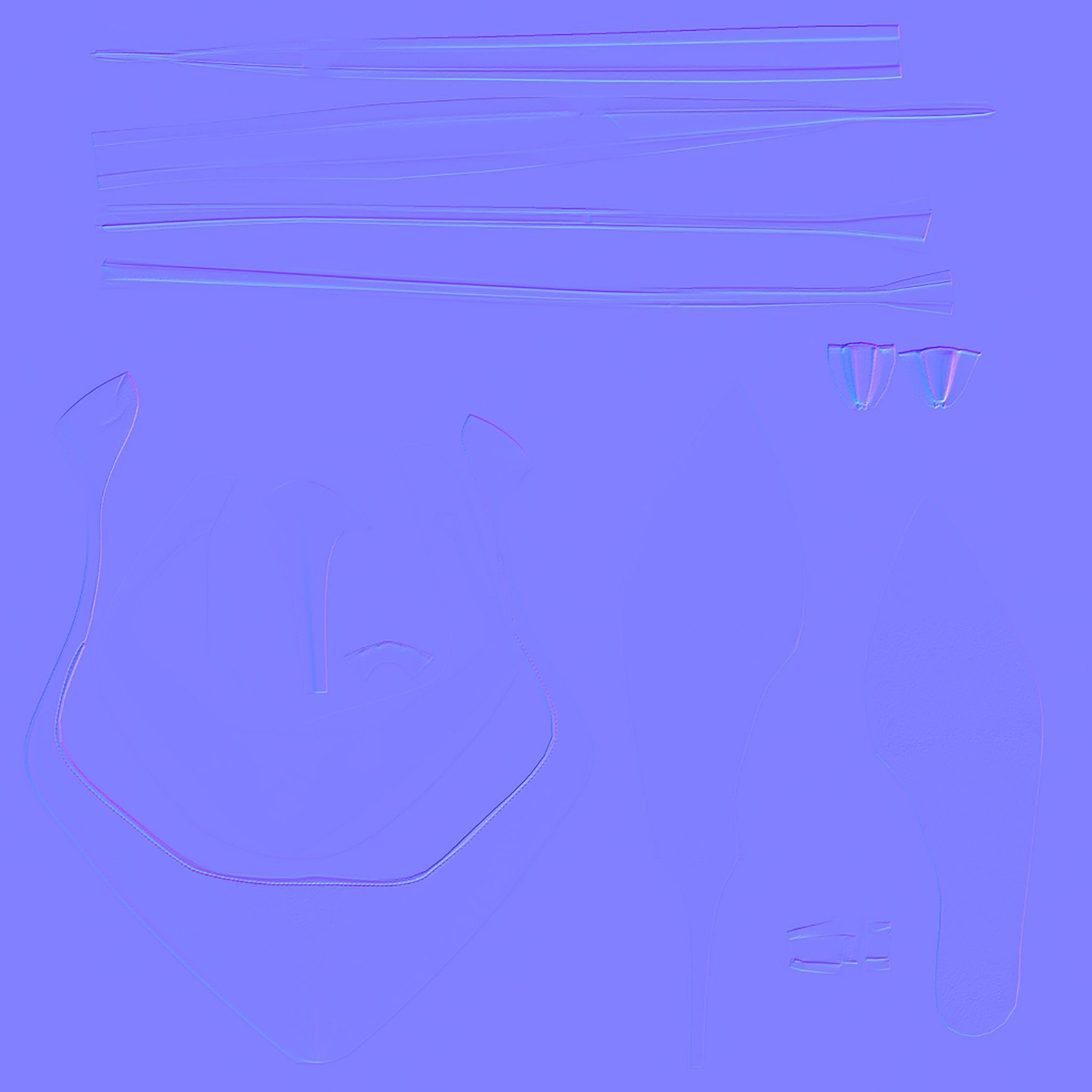 Cross Strappy Pointed Toe Stilettos Low-poly 3D model_7