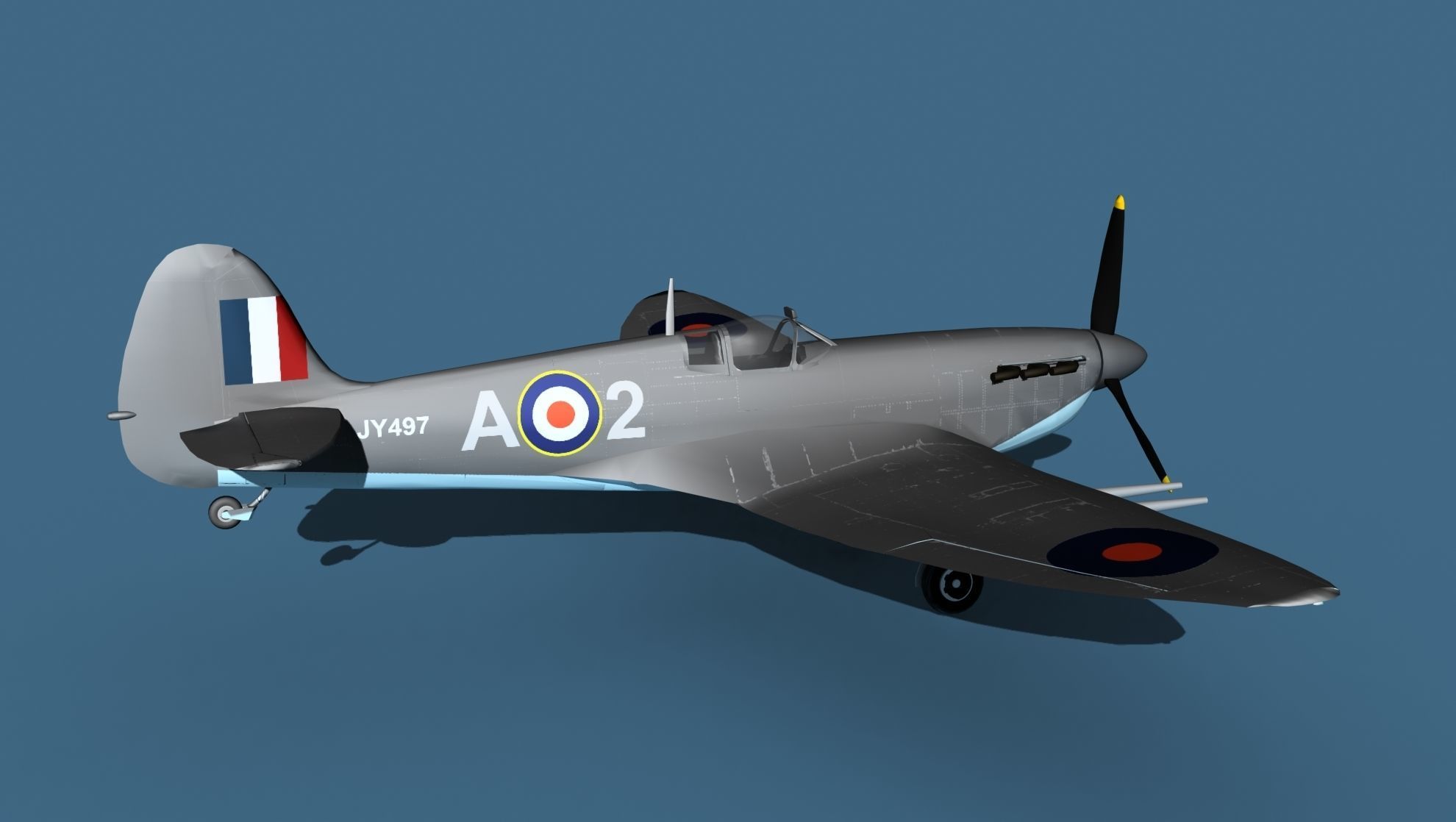Supermarine Spitfire MkVI V04 3D model_5