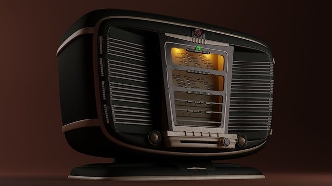 Old Soviet Retro Radiostation Zvezda-54 Free 3D model