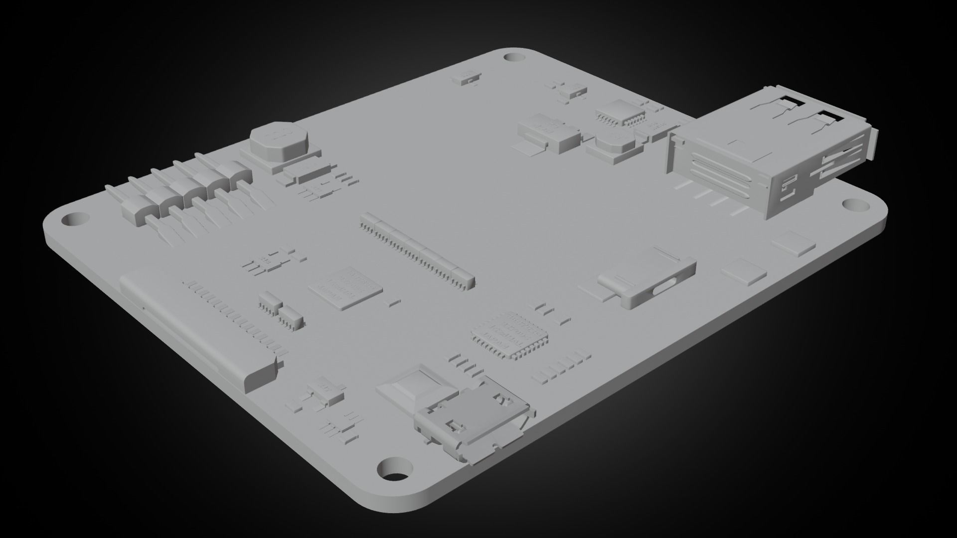 3D model Raspberry pi display v1 VR / AR / low-poly | CGTrader