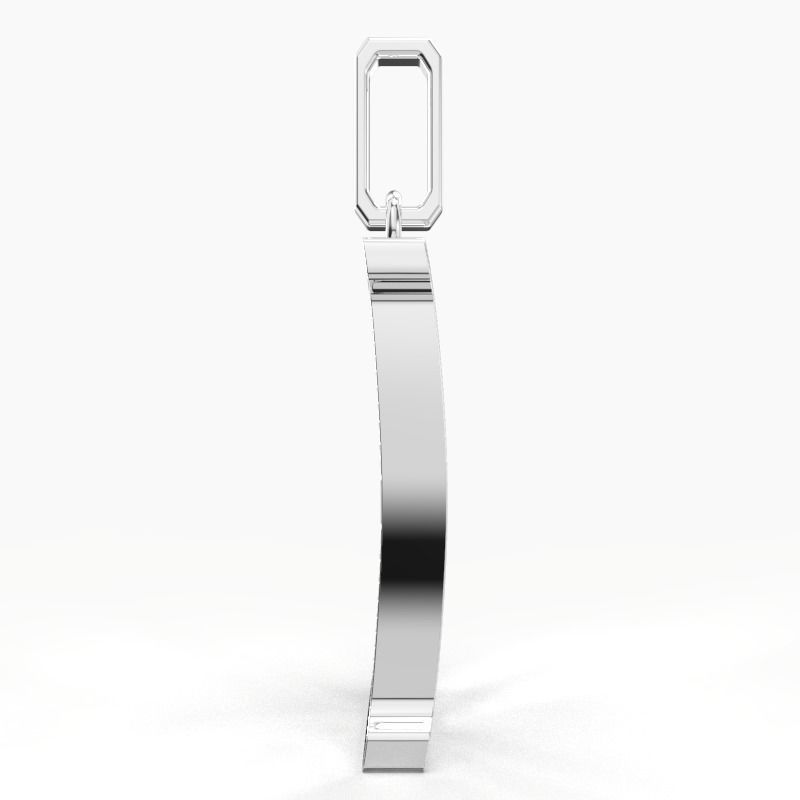 B SCRIPT DIAMOND PENDANT 3D print model_9