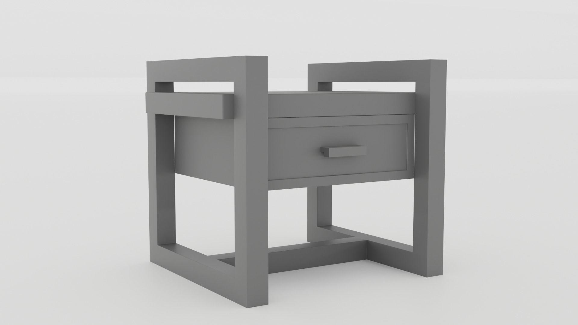 Rustica Series Nightstand 3D model_4