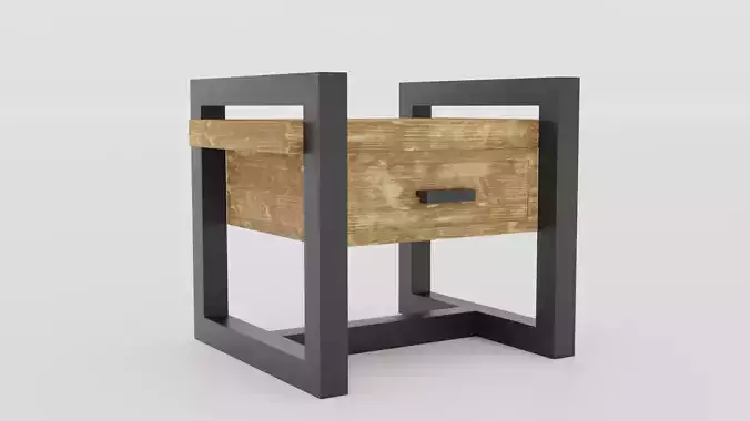 Rustica Series Nightstand 3D model