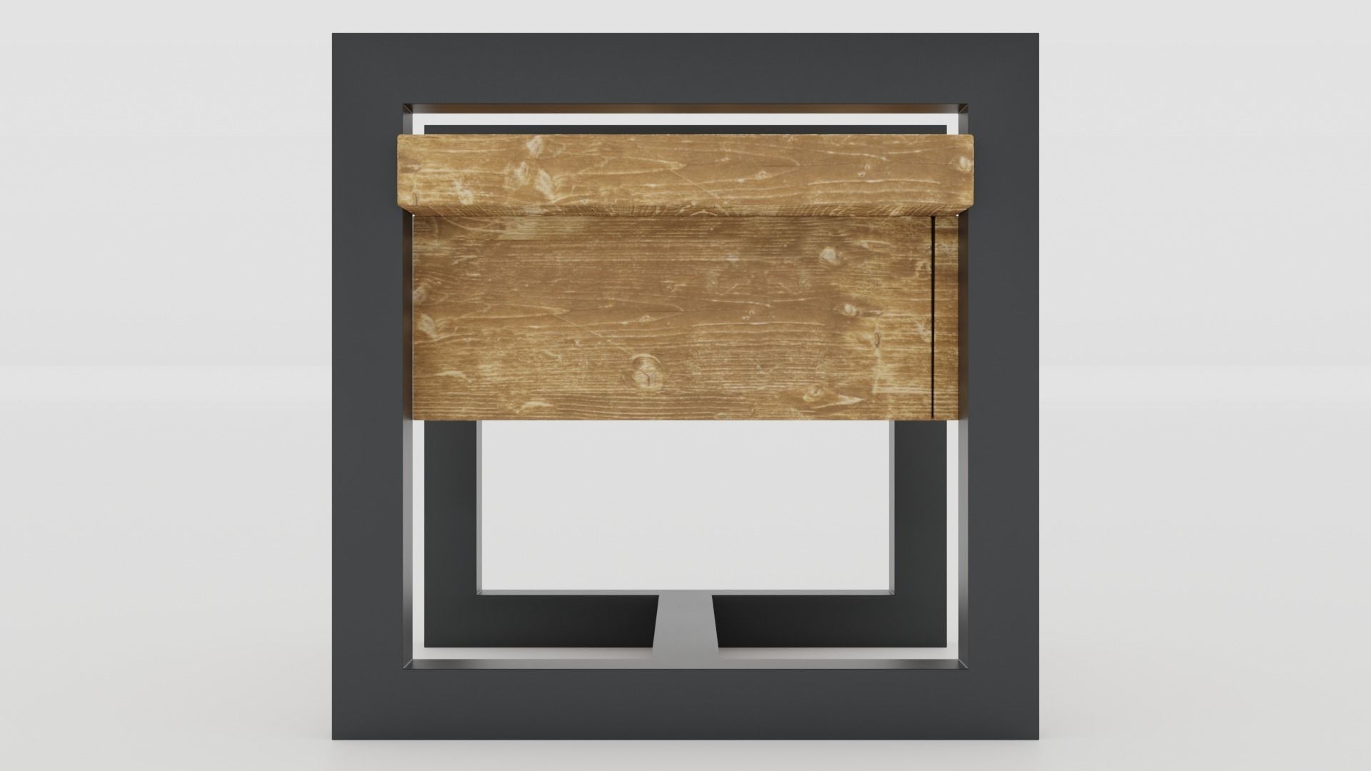 Rustica Series Nightstand 3D model_2