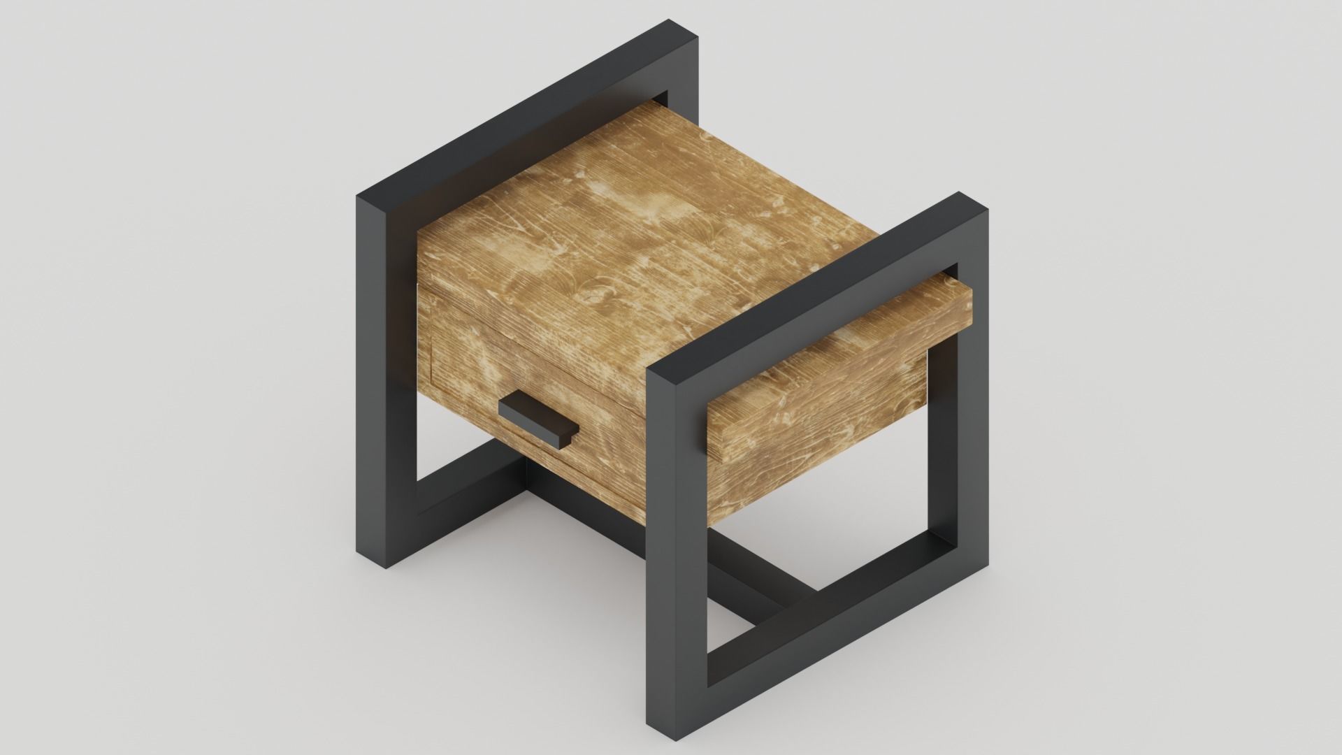 Rustica Series Nightstand 3D model_3